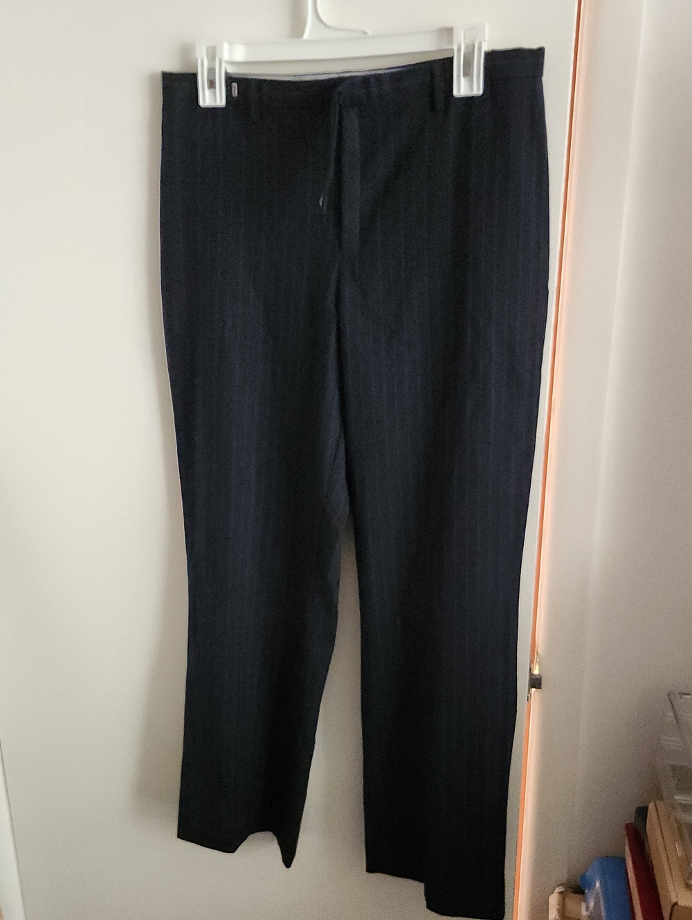 GAP Navy Pinstripe Dress Pants Size 8 Cropped Stretch
